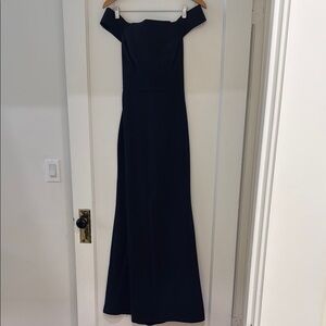 Elegant Black Off-Shoulder Gown